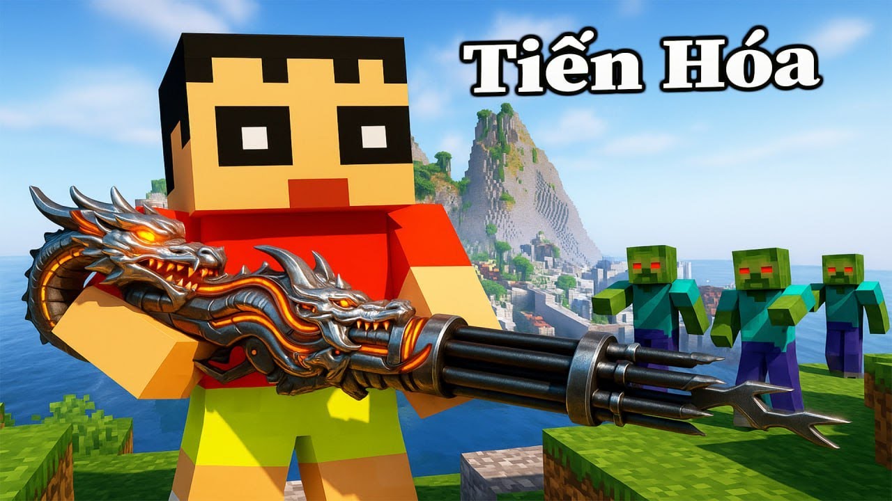 Sinh Tồn Minecraft Bất Ổn Nhưng Cần Lên Cấp Để Tiến Hoá 🤣 Và Hoa Rơi Đồ Ngẫu Nhiên