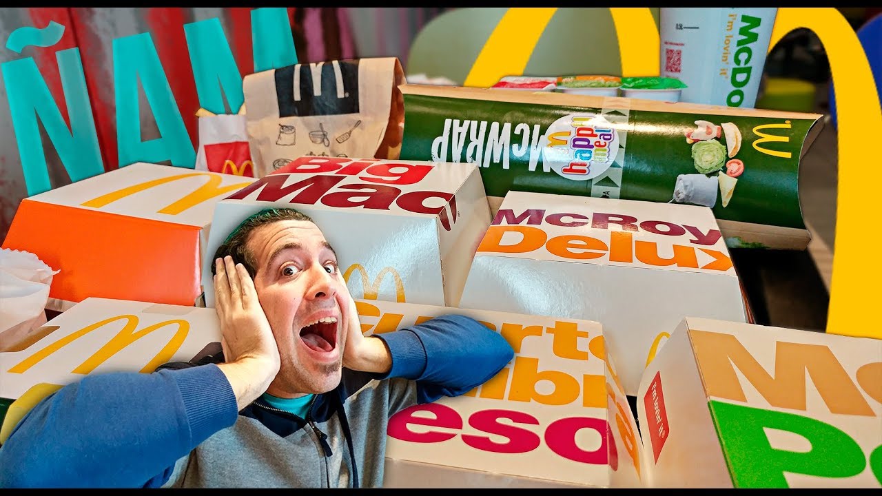 ME COMO TODO EL MENÚ DE MCDONALD'S | Probando todos los McMenú | Especial Navidad Dryan Eats