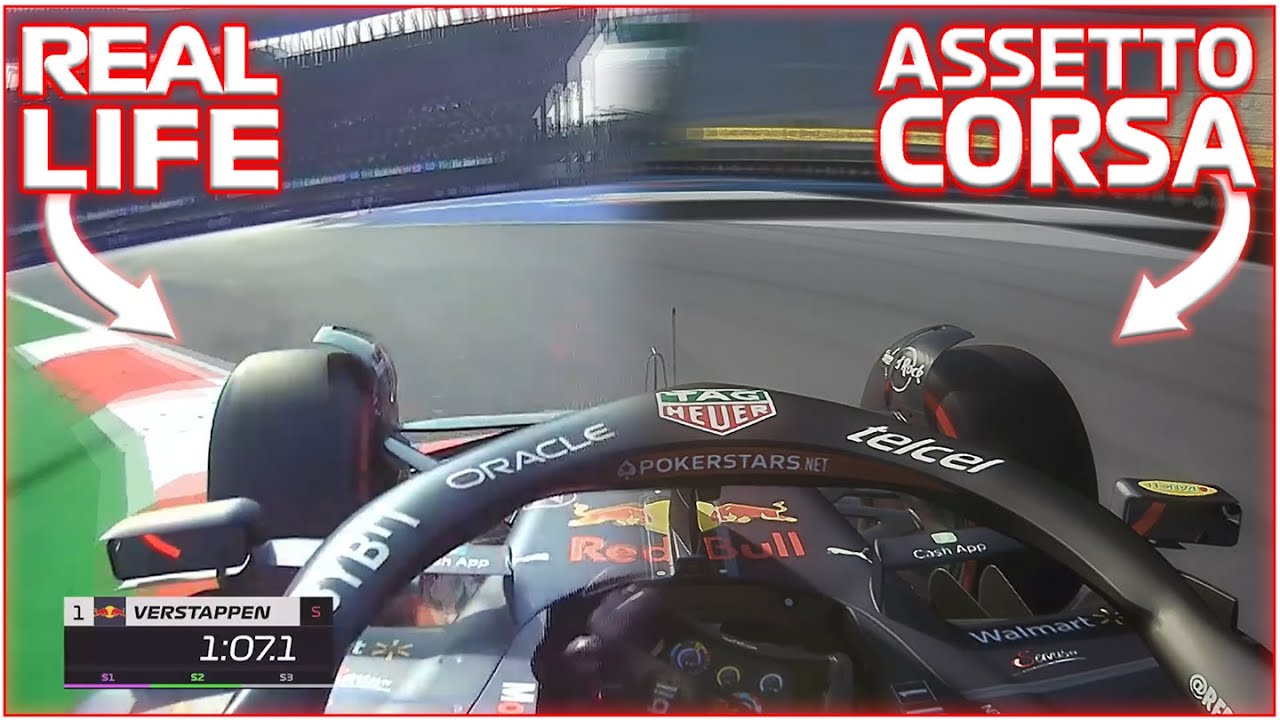 Assetto Corsa VS Real Life | 2022 Mexico City Grand Prix Pole Lap