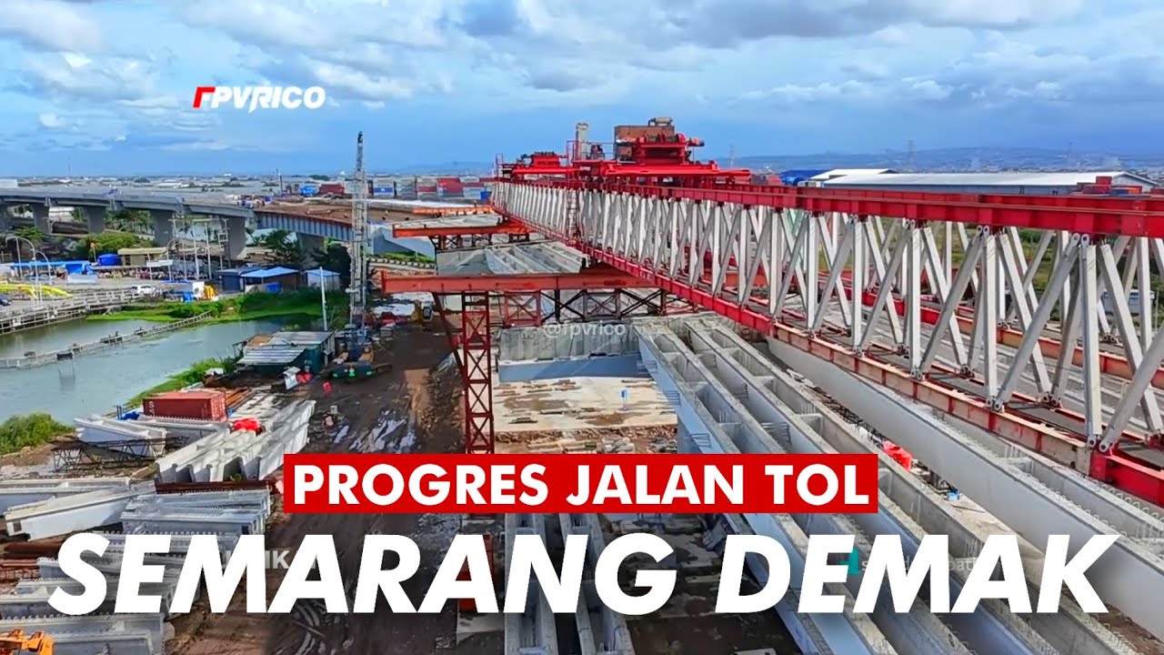 UPDATE TERBARU PENEGRJAAN TOL SEMARANG DEMAK VIDEO DRONE FOOTAGE | TOL TANGGUL LAUT MATRAS BAMBU
