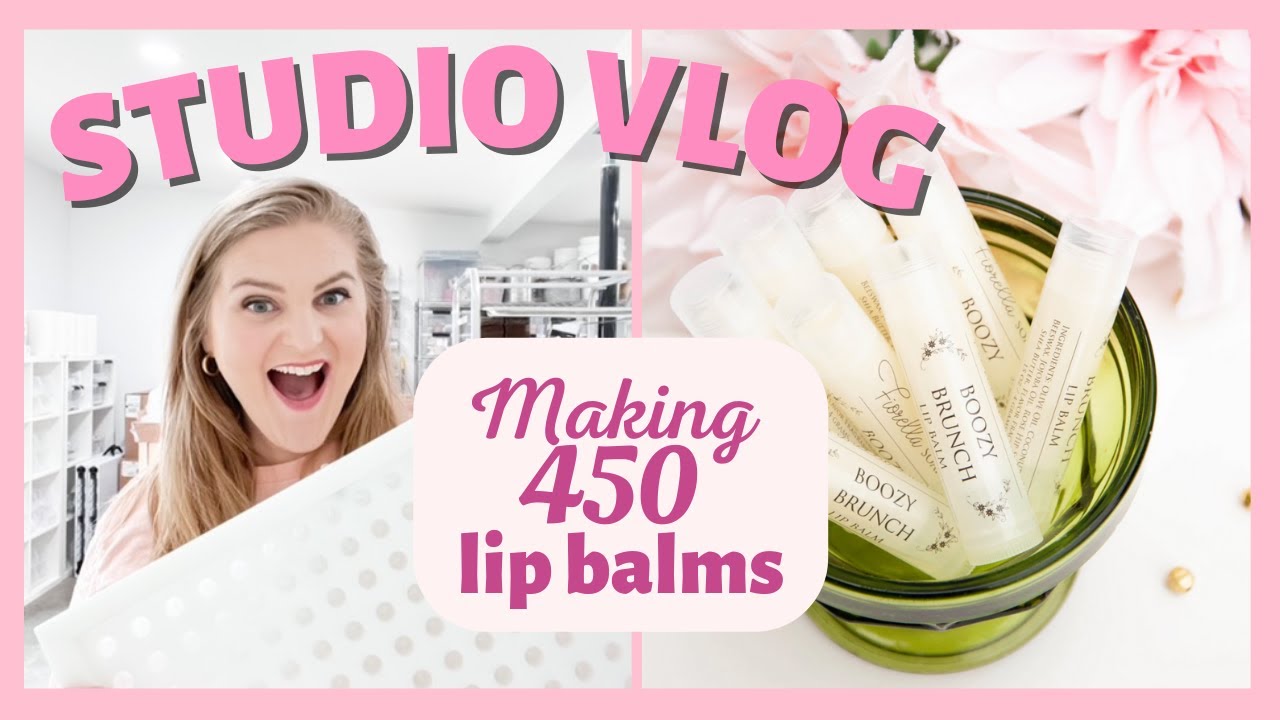 STUDIO VLOG Making 450 Lip Balms // Scaling Up Production For My Handmade Soap Business