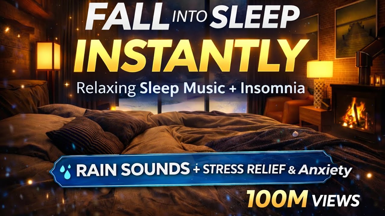 FALL INTO SLEEP INSTANTLY - Relaxing Sleep Music + Insomnia | Rain Sounds for Stress Relief, Anxiety