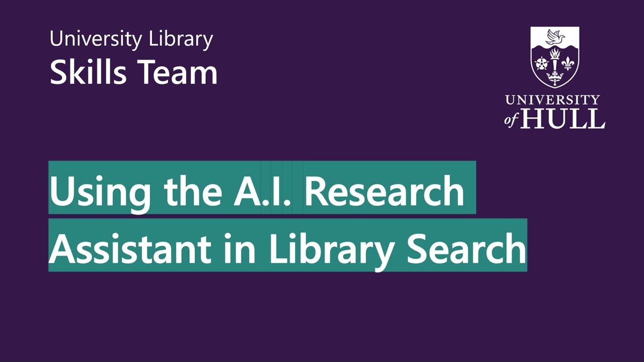 Using the AI Research Assistant in the Library Search