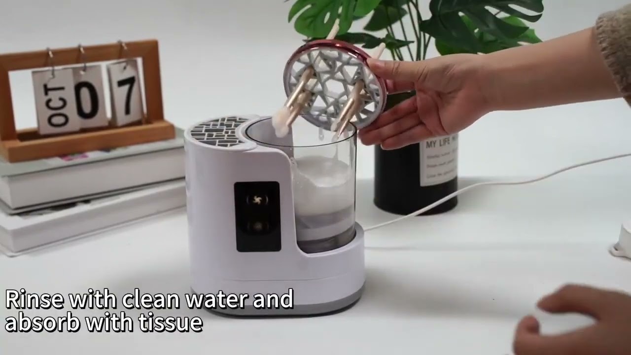 Automatischer  3in1 Elektrischer Make-up-Pinselreiniger  und Trockener.