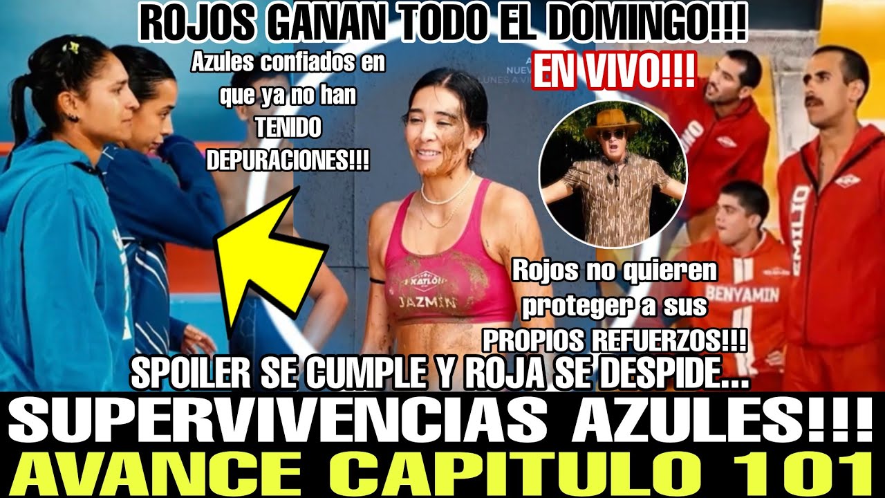 😱 AVANCE 101 EXATLÓN MÉXICO 2025 SPOILER SE CUMPLE ¿AZUL GANA TODO? MUJER ROJA FUERA