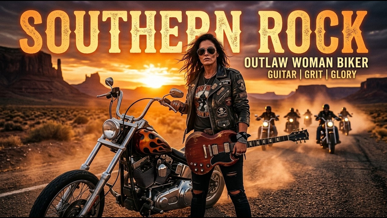 Southern Rock N Roll Road Trip – Ultimate Biker Playlist to Ride Loud & Free