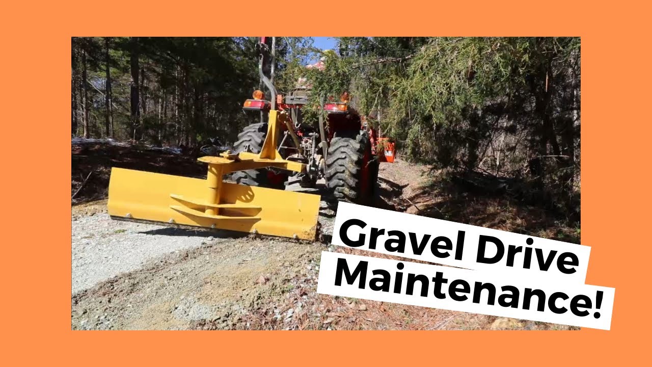 #96 Gravel Driveway Maintenance - Late February 2020 with the Scraper Blade and Grader Scraper