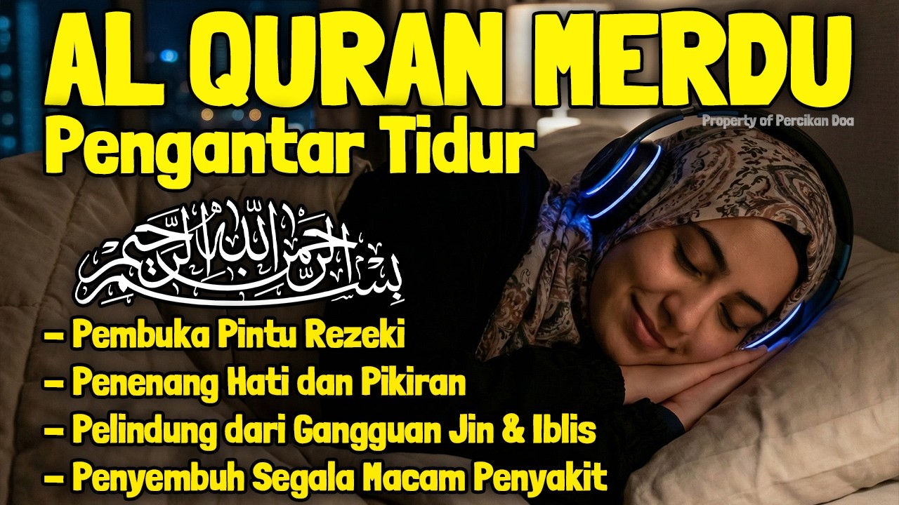 Al Quran Pengantar Tidur Surah Al Mulk, Yasin, Ar Rahman, Al Waqiah Penenang Hati dan Pikiran Cemas