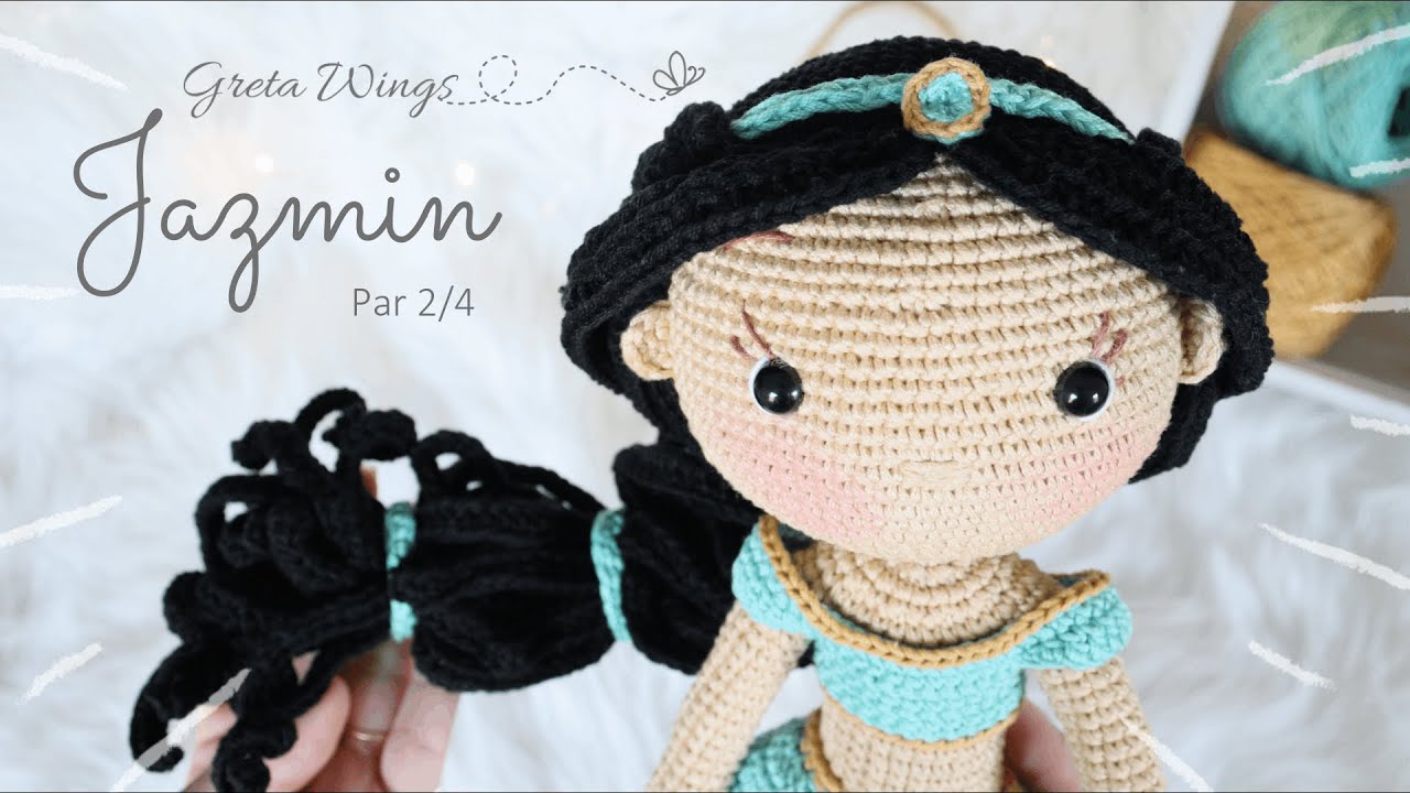 Tutorial Jazmín Amigurumi | Serie Princesas  Part 2/4 Sub 🇺🇸🇪🇸/ GretaWings