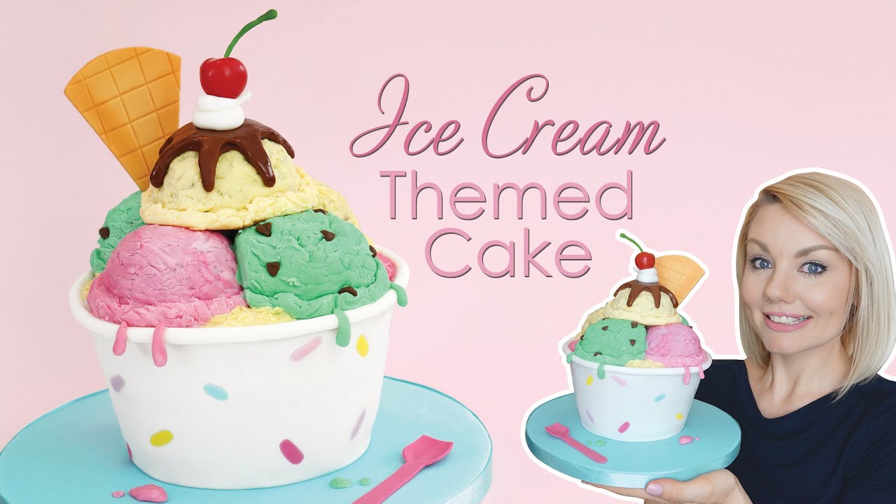 Ice Cream Sundae Themed Cake Decorating Tutorial (Its all Cake)