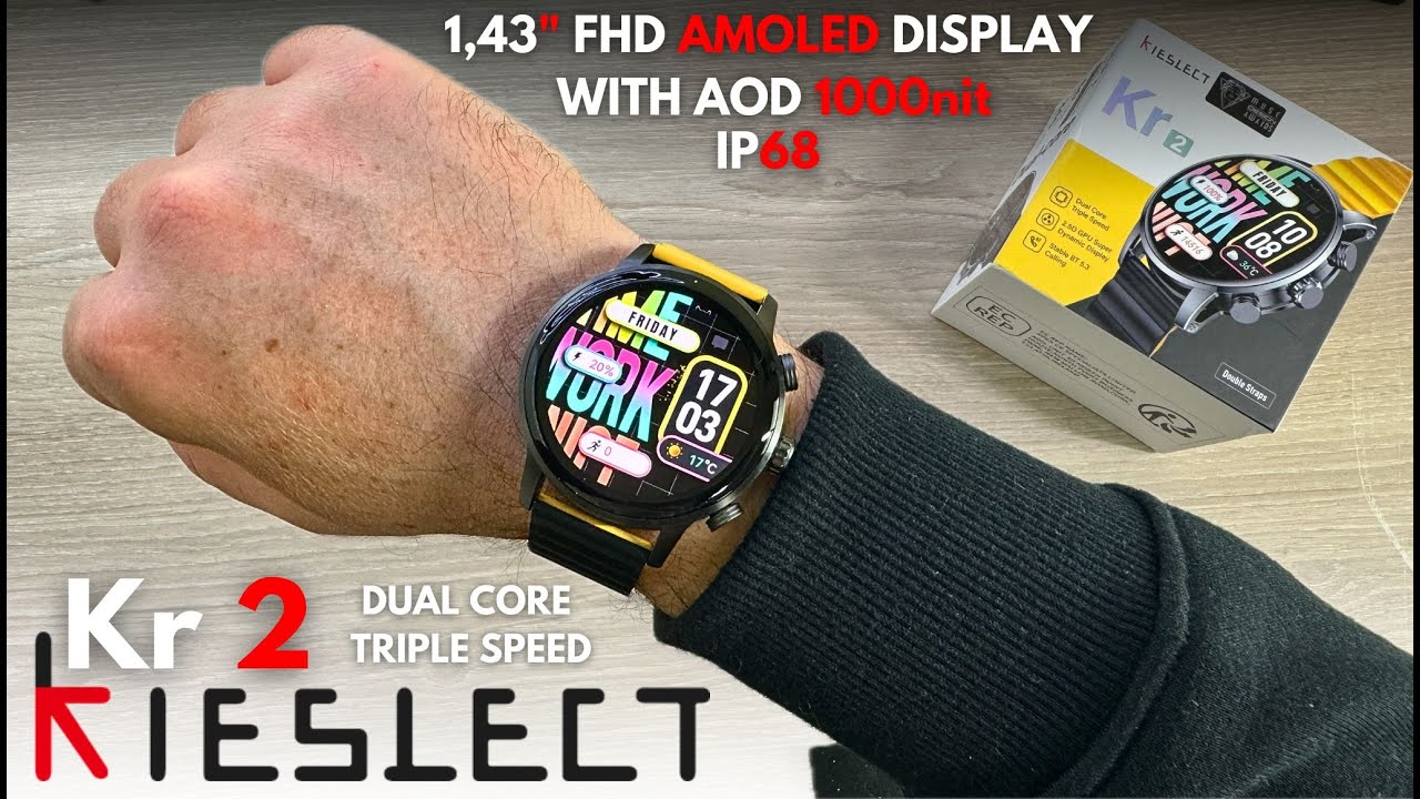 KIESLECT Kr2 Calling Smartwatch | AMOLED 1000nit | Dual Core Triple Speed - Unboxing and Hands-On