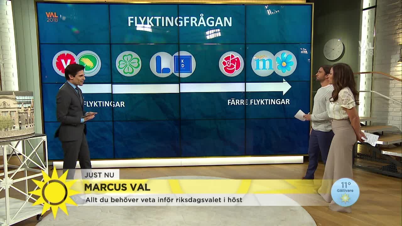 Marcus Oscarsson: Fokus på flyktingfrågan i valrörelsen - Nyhetsmorgon (TV4)