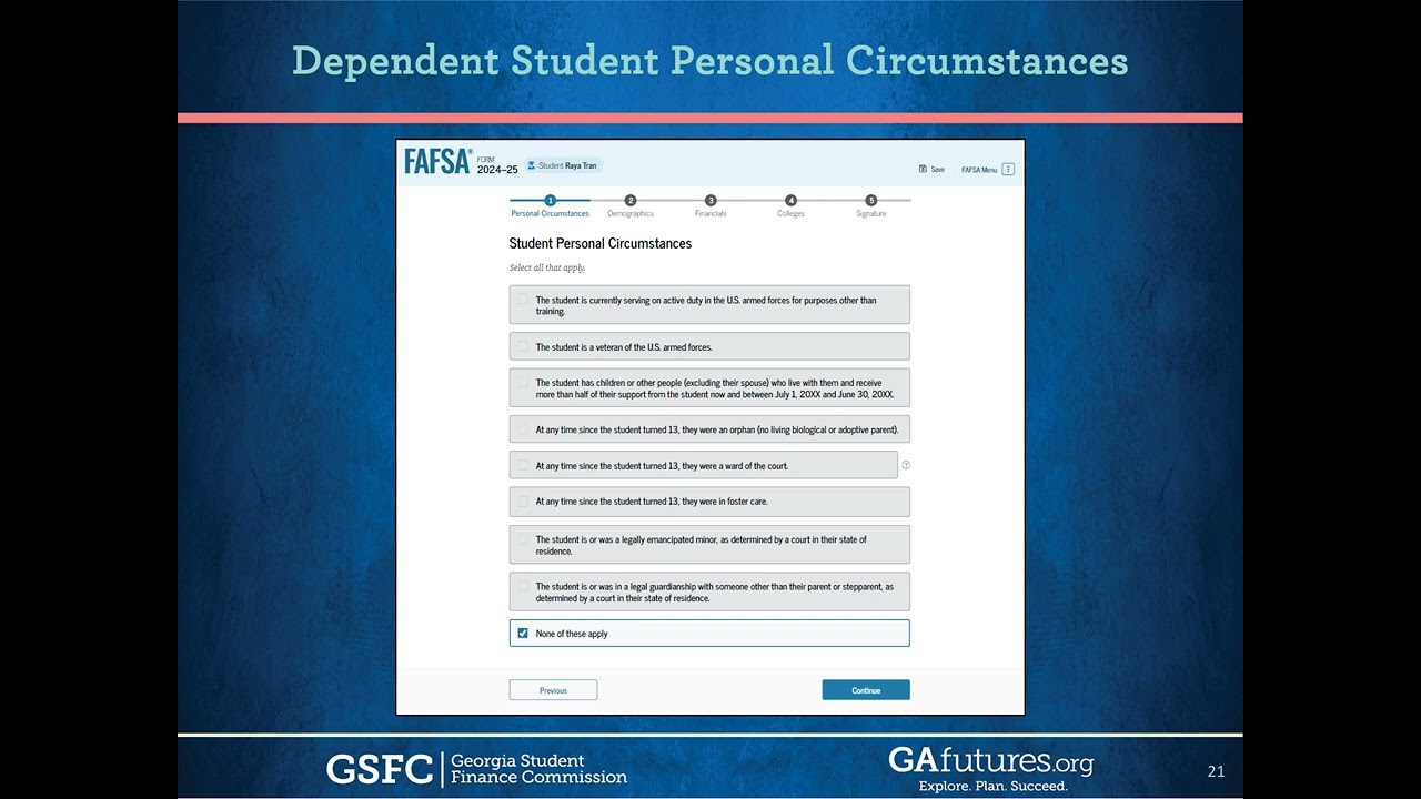 2024 - 2025 FAFSA Walkthrough Webinar