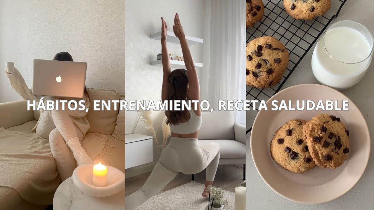 Un día conmigo: Entrenando glúteos en casa + receta saludable de galletas🍪👩🏻‍🍳