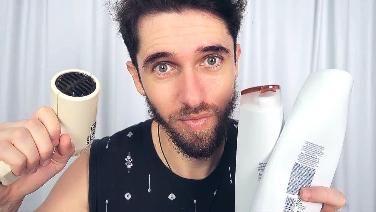 Lavando Cabelo, Sons de Água, Espuma, Secando - ASMR Relaxamento Extremo [Cuidados Masculinos 03/07]