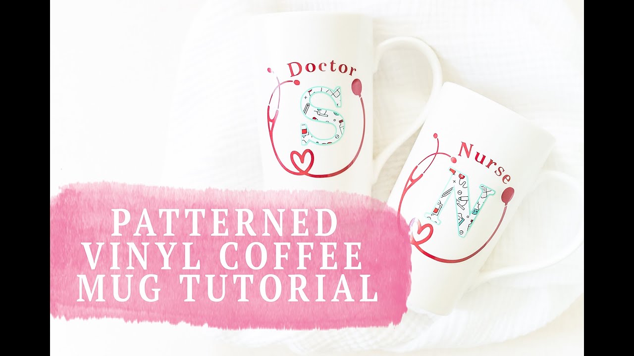 Patterned Vinyl Coffee Mugs With Cricut Joy! : Essential Worker Gifts