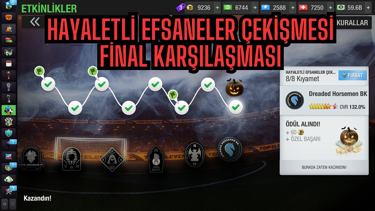 Top Eleven Hayaletli Efsaneler Çekişmesi Final Karşılaşması