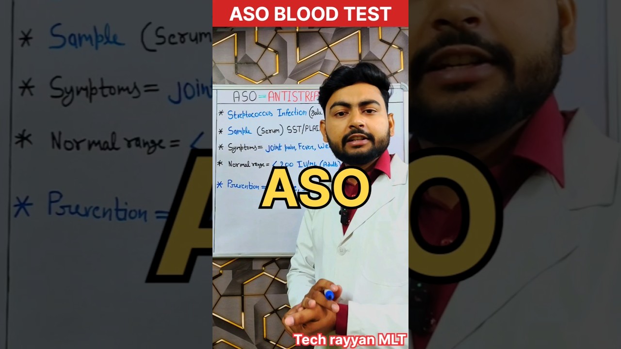 ASO blood test||#labtechnician #aso #streptococcus #bacteriology #bloodtest