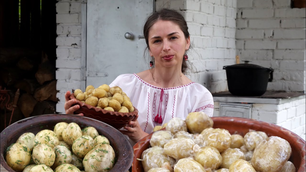 Идеальный обед в селе. Молодая картошка за украинскими рецептами и отдбивные