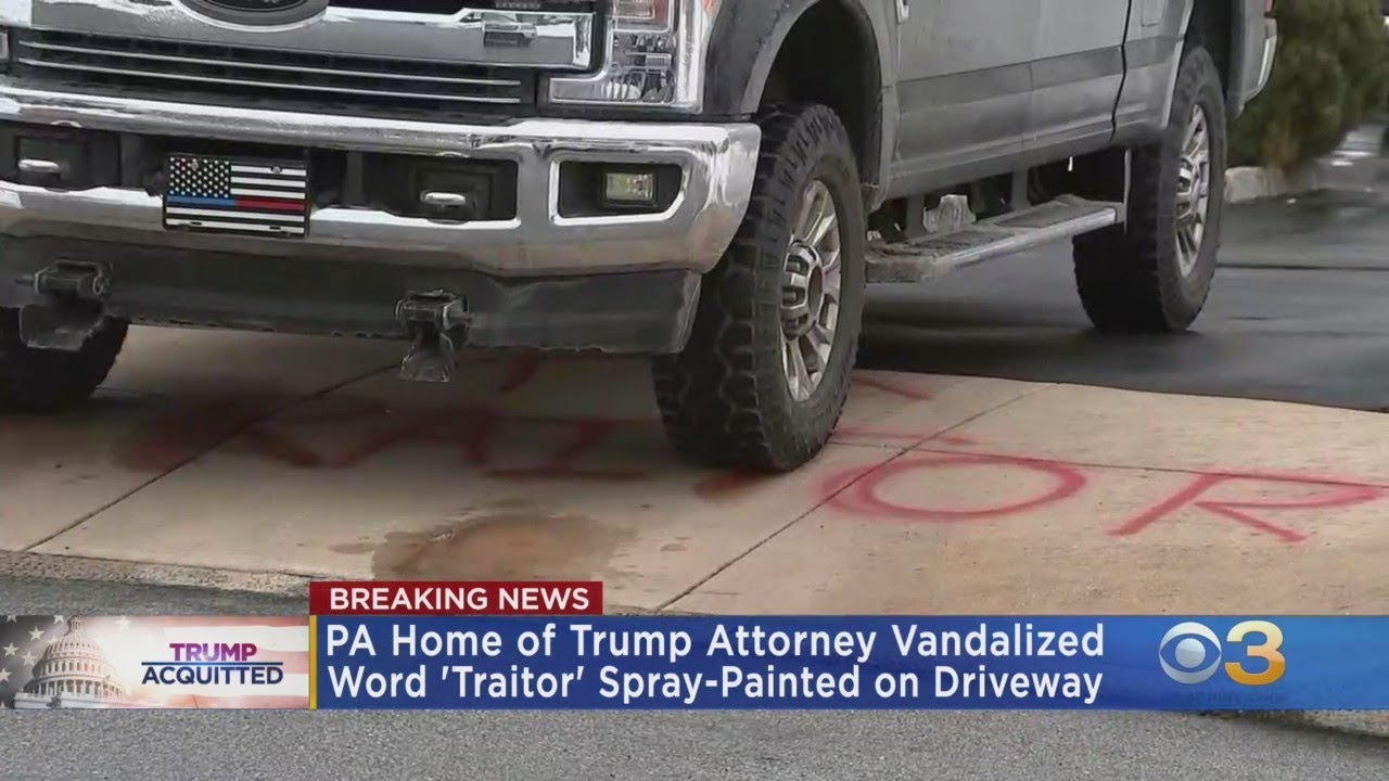 'Traitor' Painted Outside Chester County Home Of Michael Van Der Veen