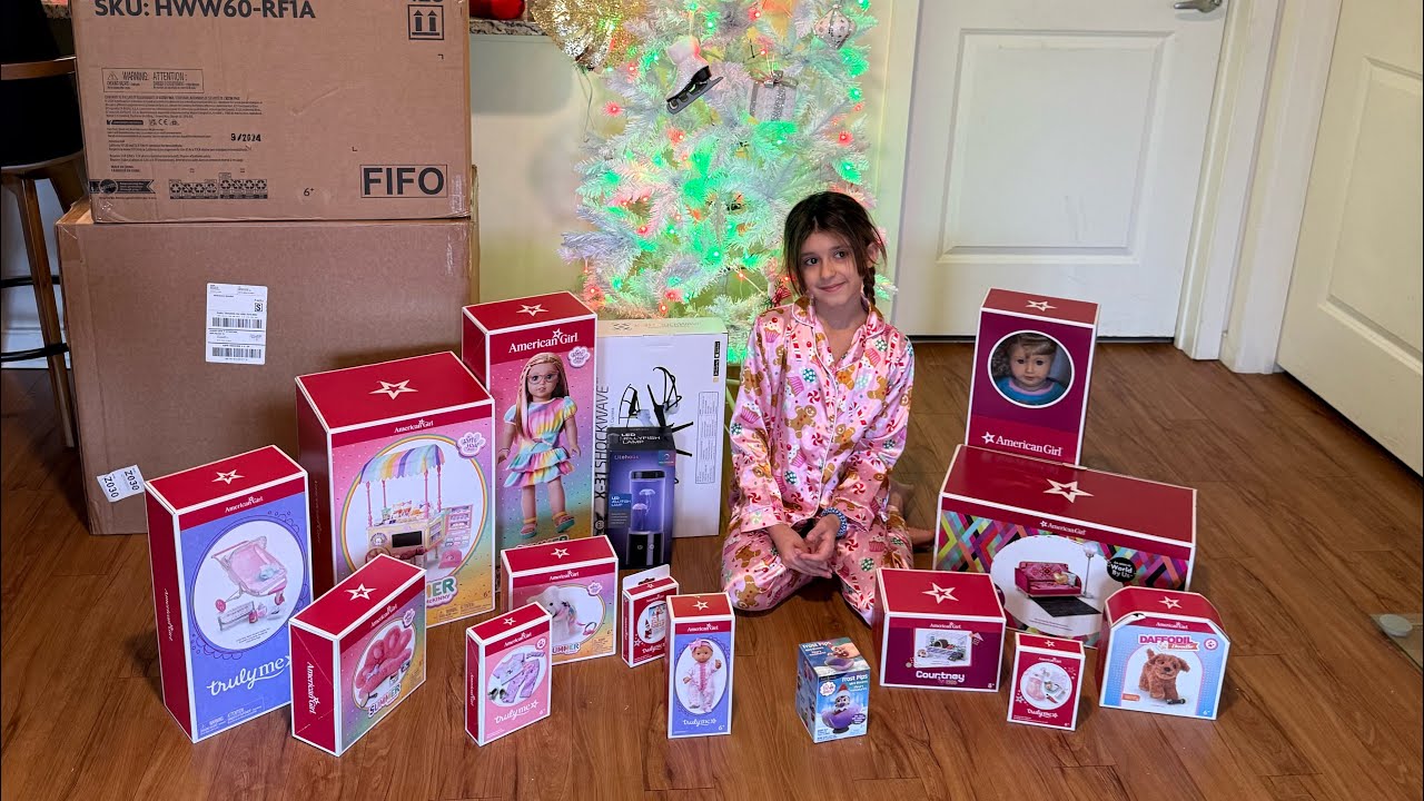 Christmas- opening American Girl Doll gifts