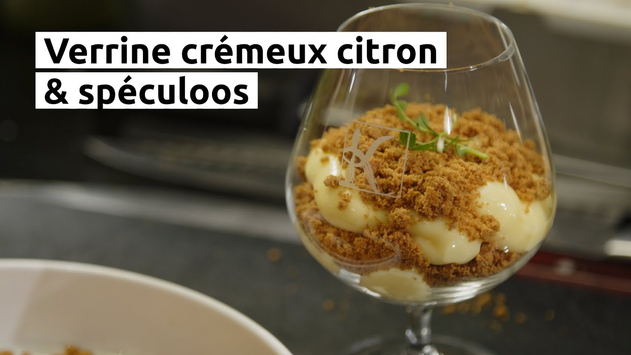 Verrine crémeux citron et spéculoos