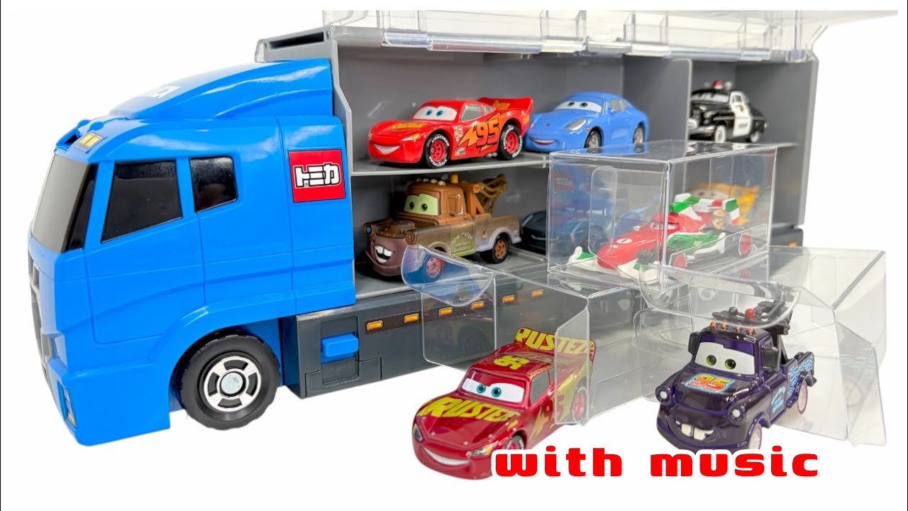 12 Types Disney Pixar Cars Tomica｜Lightning McQueen Unboxing & Organizing into Tomica Convoy