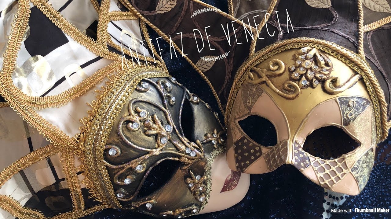 Como hacer antifaz de Venecia