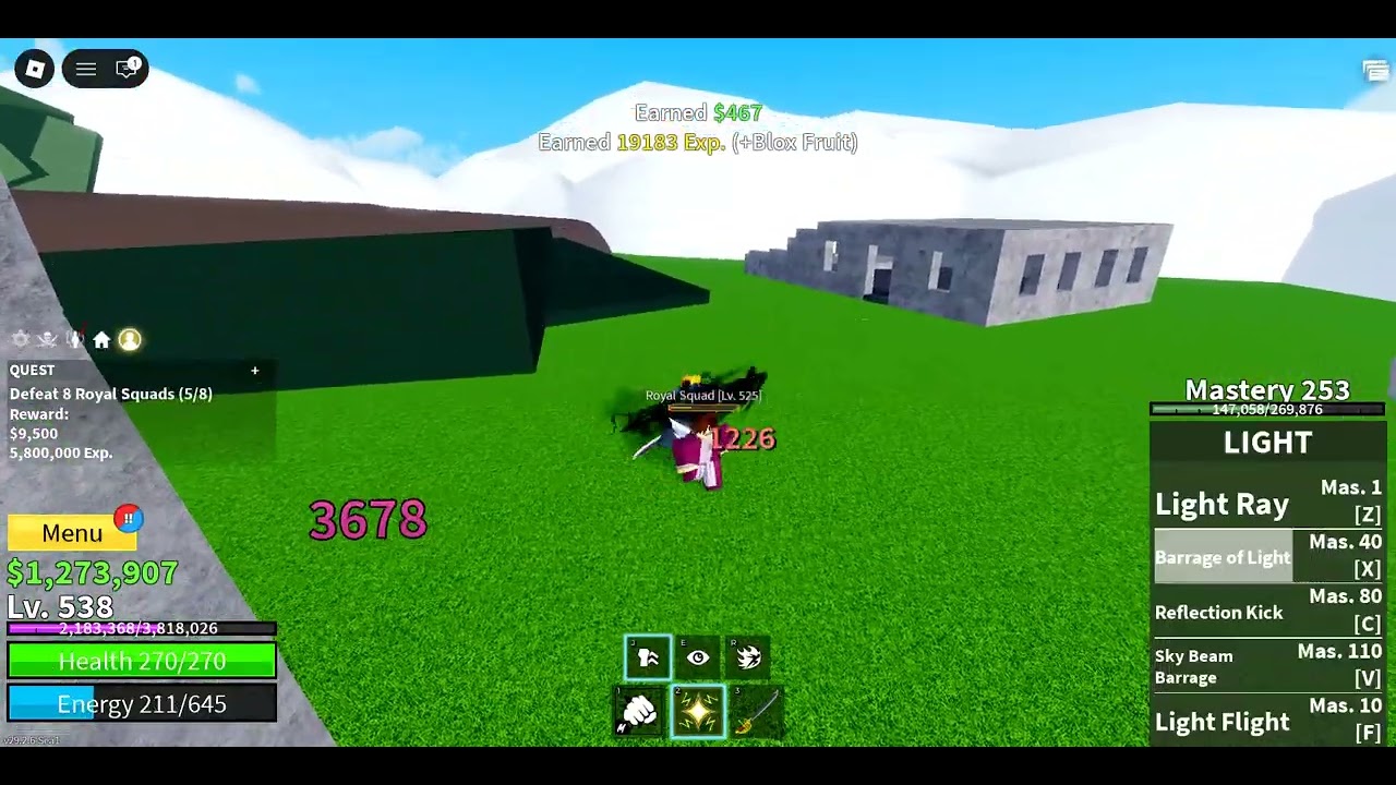 grinding on blox fruits