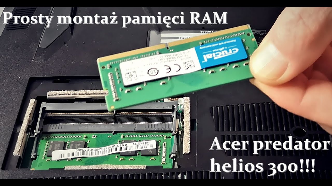 Pamięć operacyjna RAM prosta instalacja w Laptopie 