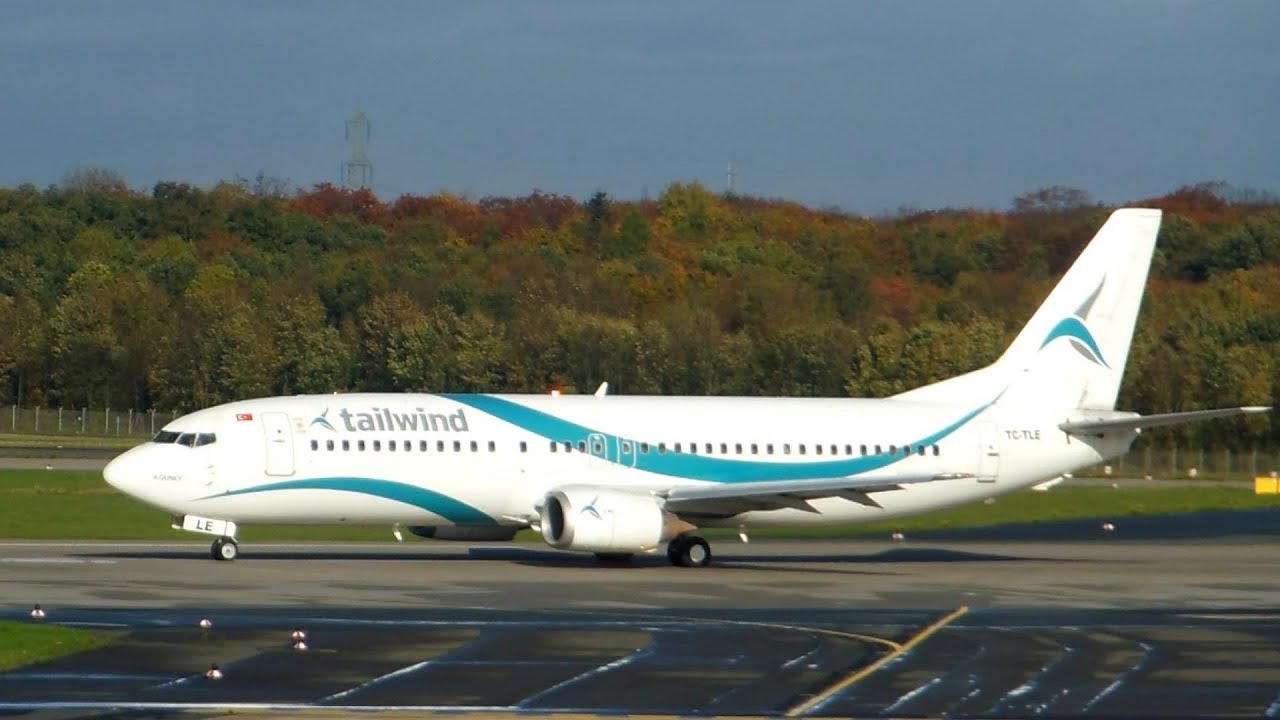 Tailwind Airlines ► Boeing 737-400 ► Takeoff ✈ Düsseldorf Airport