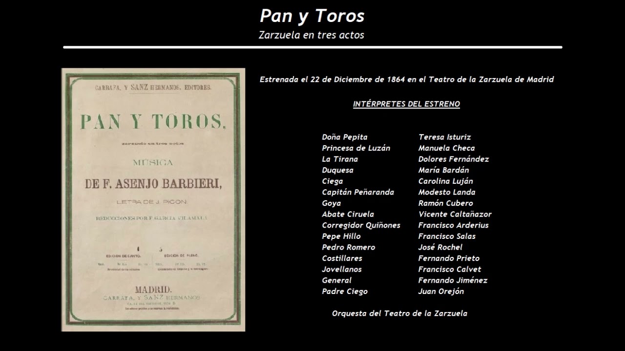 Pan y Toros  - Dúo de Doña Pepita y la Princesa de Luzán (2001) - Cantarero - Casariego