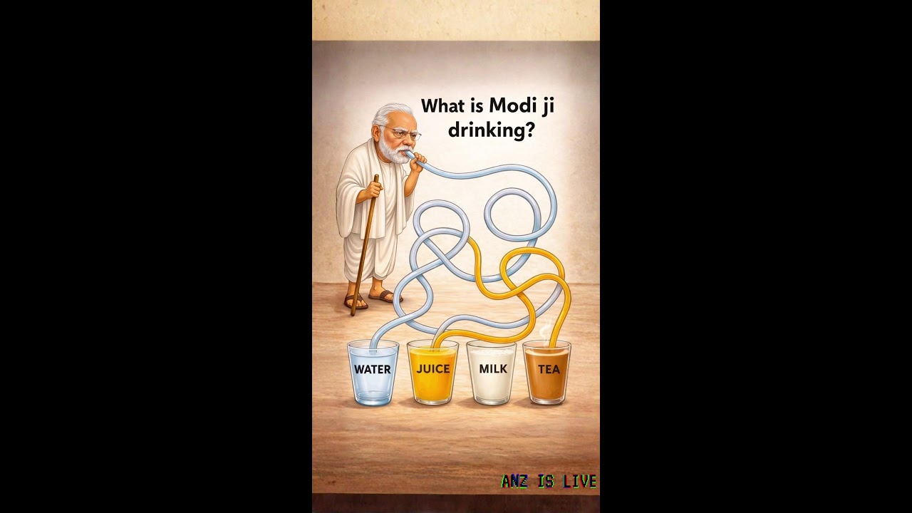 99% People Fail This Puzzle 😱 | What Is Modi Ji Drinking? 🧐 LIVE Brain Challenge