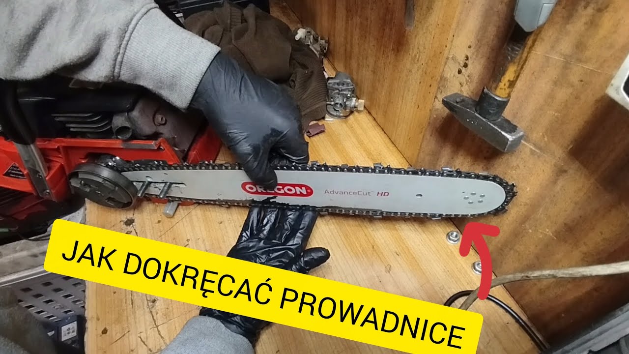 Prawidłowe dokręcanie prowadnicy w pile spalinowej - na przykładzie dolmar 113 a na koniec próba...