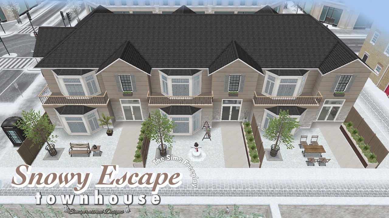 SNOWY ESCAPE TOWNHOUSE | The Sims Freeplay | House Tour | Floor Plans | Simspirational Designs