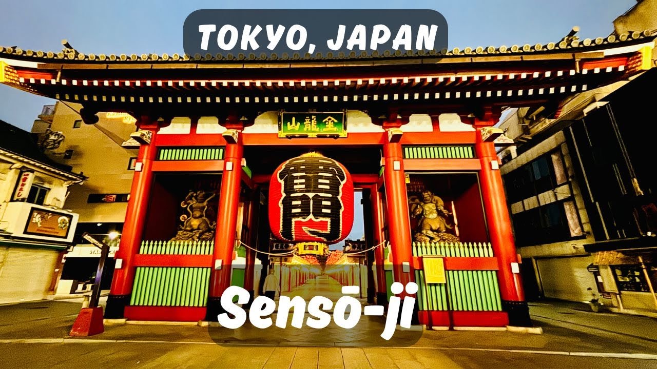 🇯🇵 Walking Tour: Senso-ji Temple, Tokyo | 4K Asakusa Morning Vibes & Japan Street Scenes