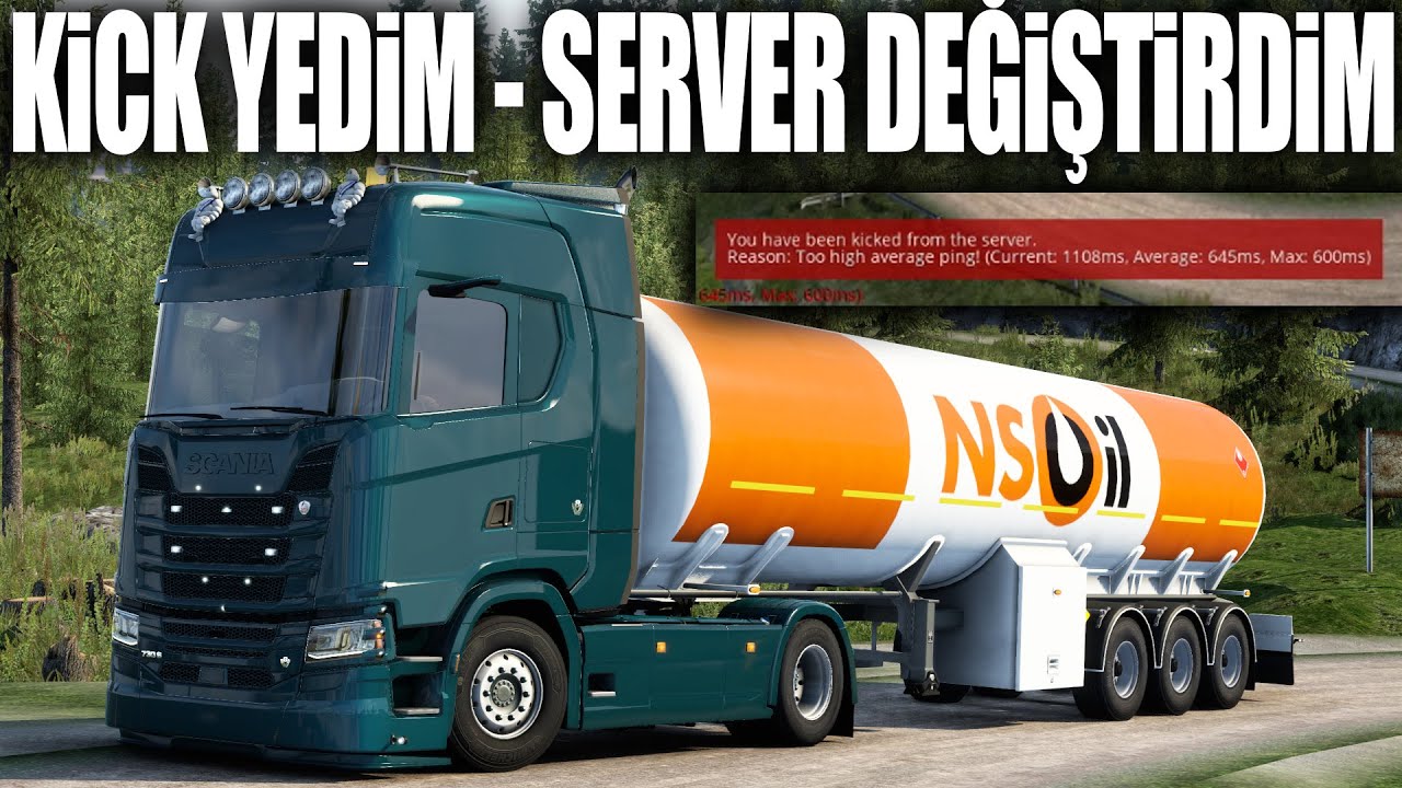 OYUNDAN DÜŞTÜM - SERVER DEĞİŞTİRDİM !! KİRKENES MADEN YOLU !! ETS 2 - G27