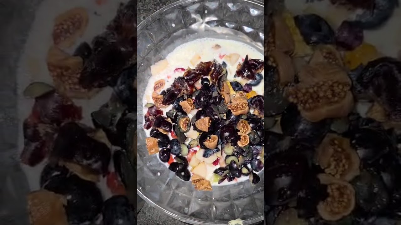 fruit chaat with dates and condensed milk #easyrecipes #foodshorts #chaat