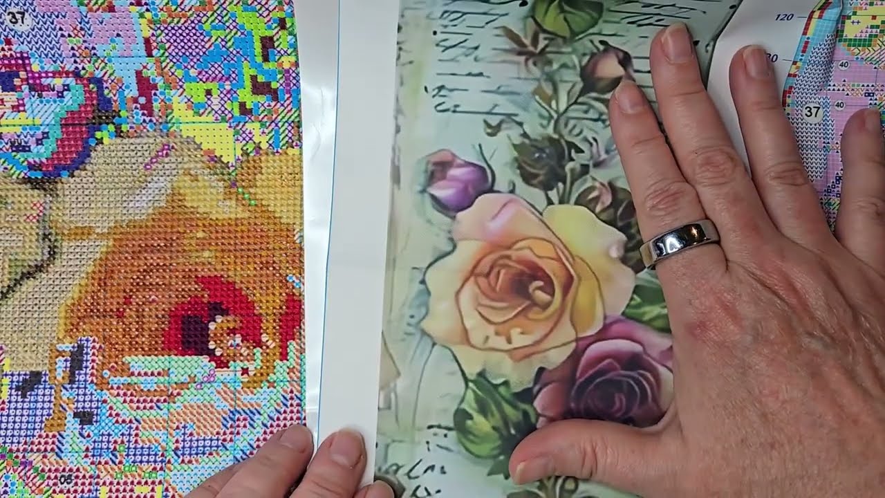 Flosstube Extra -  Parking Threads on Stamped Cross Stitch