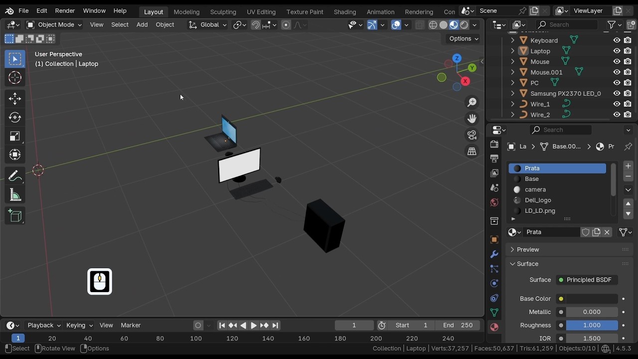 Blender. Моделювання шкільного кабінету #21. Комп'ютер