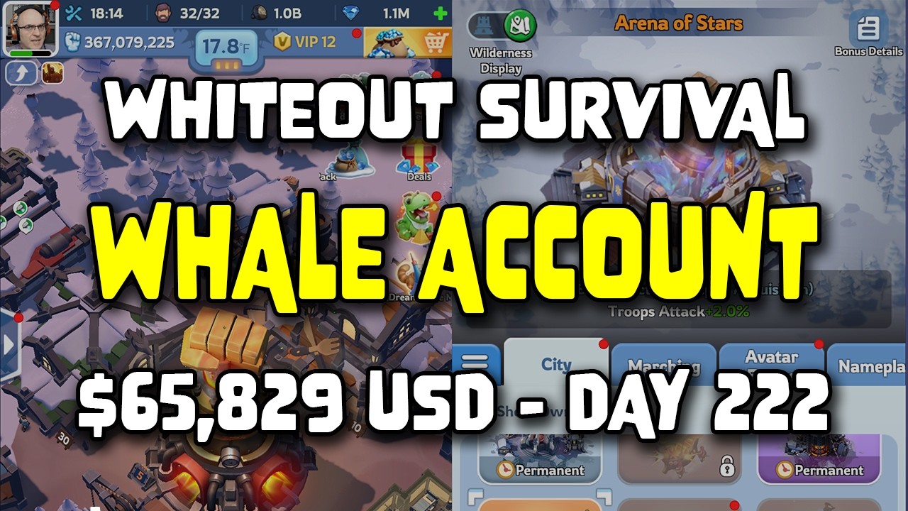 WOS Whale Account - $65,829 USD - Day 222 - SvS Prep P4 - Helios Troop Promotion