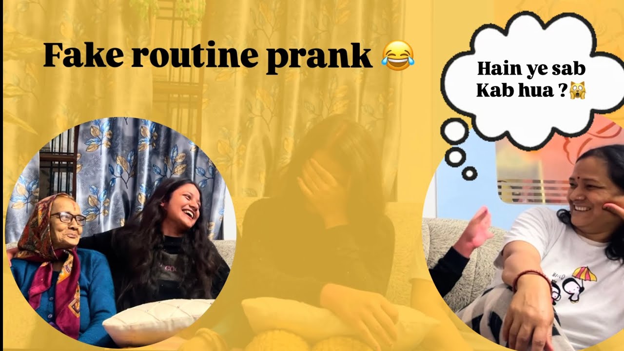Mummy Nani ka reaction fake routine Pr 😂