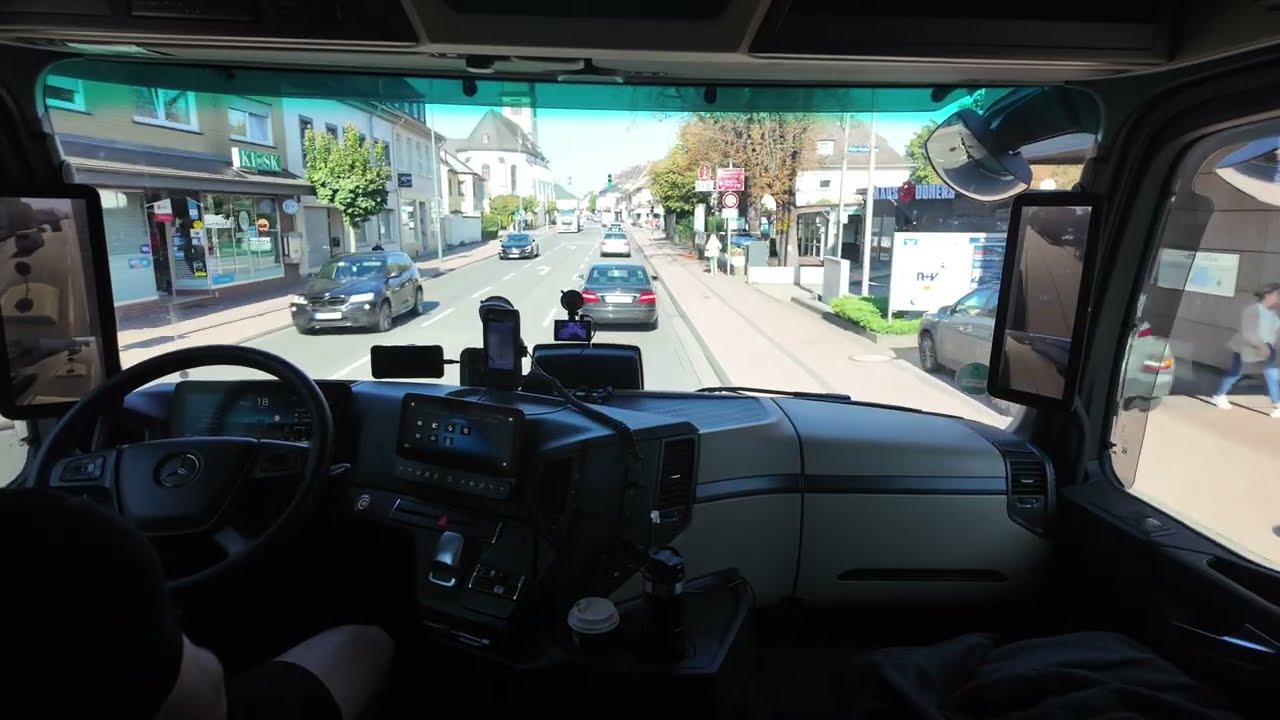 truck driving...Bonn-Bad Godesberg