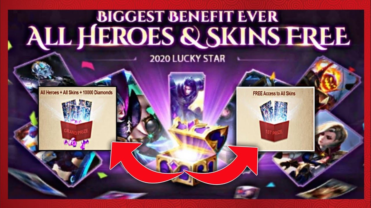 2020 LUCKY STAR EVENT || FREE ALL SKINS AND HEROES || MLBB