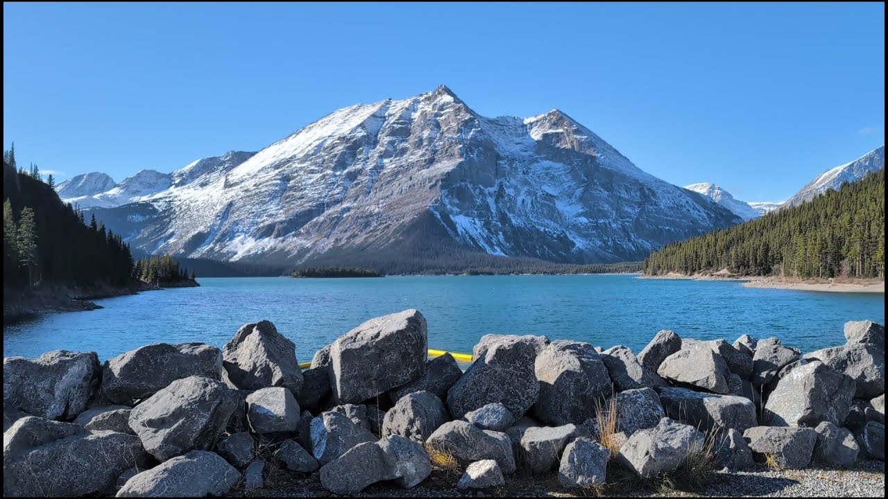 Kananaskis Upper Lake in Fall | Blue Sky, Sunshine & Clear Water Sounds