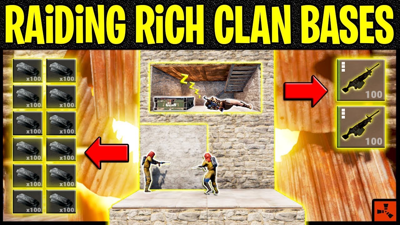 Rust RAiDiNG a RiCH CLAN BASE + BEST Raid DEFENSE - Eco Raiding M249 (Rust Raids PvP)