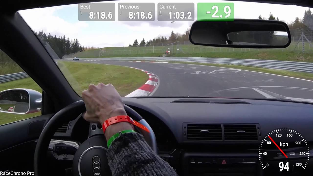 Nurburgring Nordschleife DN14 B7 RS4 - 8:06 on the second lap