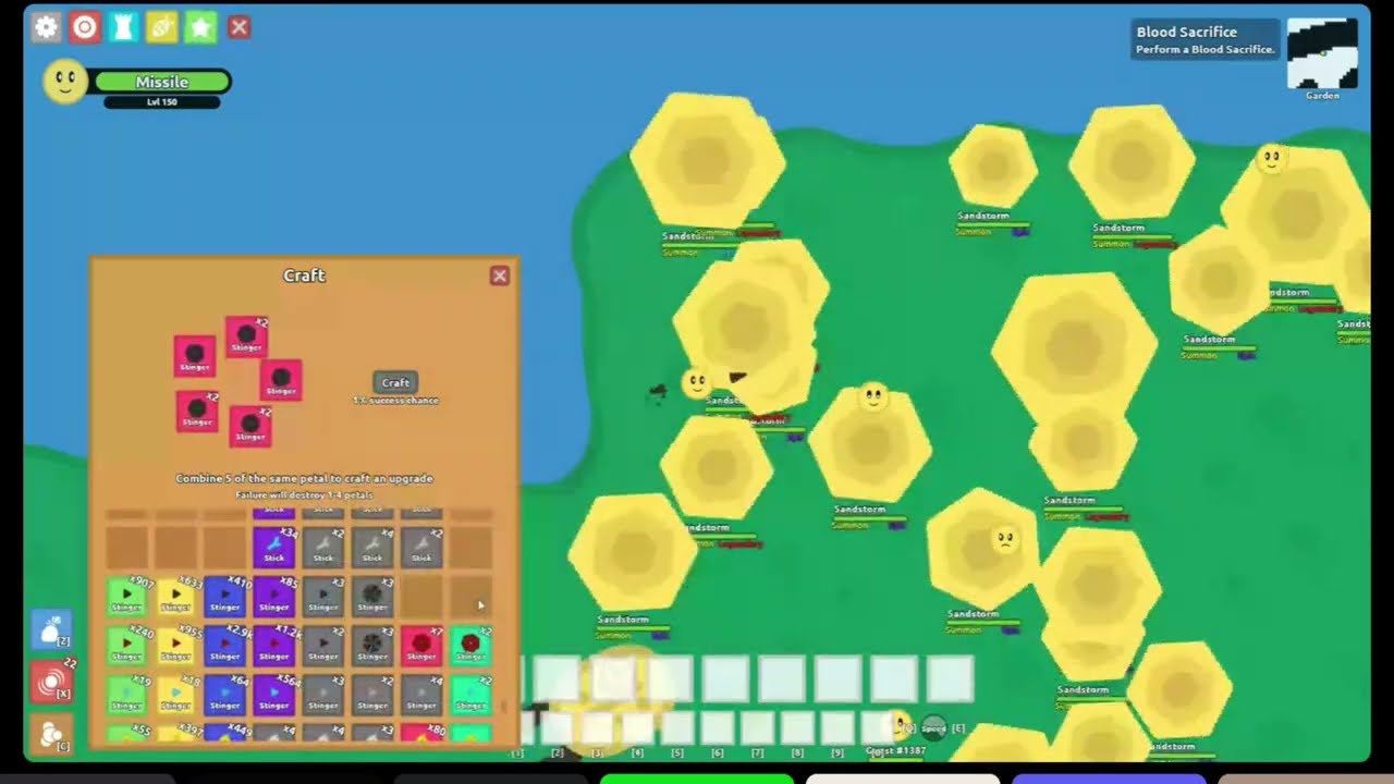 Missile's lvl 150 craft (florr.io)