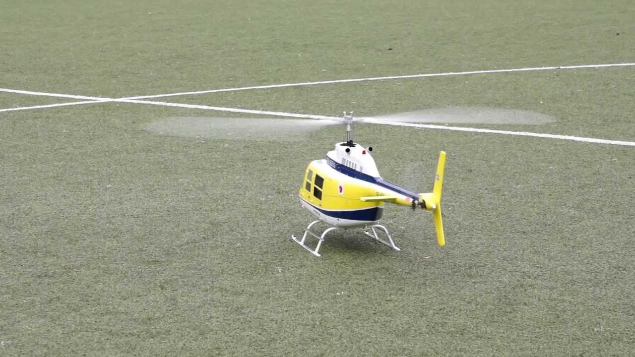 JET RANGER with self built scale rotorhead and flybarless system (MicroBeast)