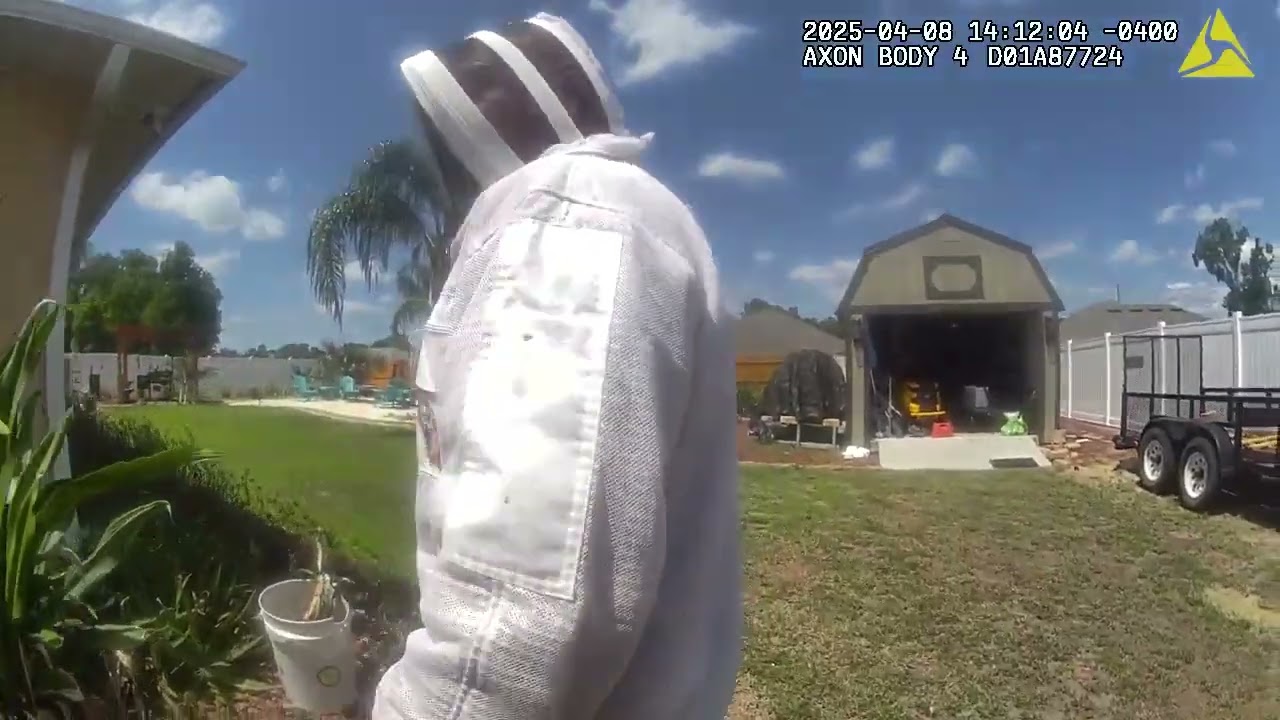 Sgt Warren's bodycam footage of the for cause bee kill investigation of Costa Honey Farm